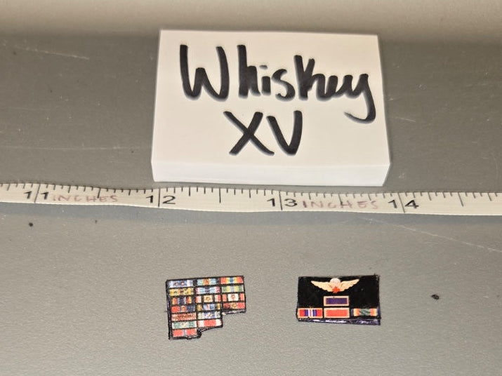 1/6 Scale Modern Era US Military Service Ribbons and Aviation Badge Patches - Whiskey XV