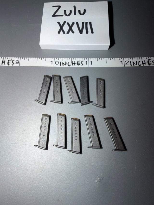 1/6 Scale Modern Era Pistol Magazine Lot