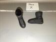 1/6 Scale Modern Era Black Tactical Combat Boot Set - Nov. X
