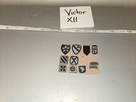 1/6 Scale Modern US Army Subdued Shoulder Sleeve Insignia Patch Sheet - Victor XII