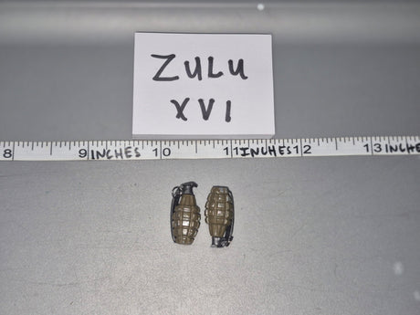 1/6 Scale WWII US Pineapple Grenade Lot - Zulu XVI