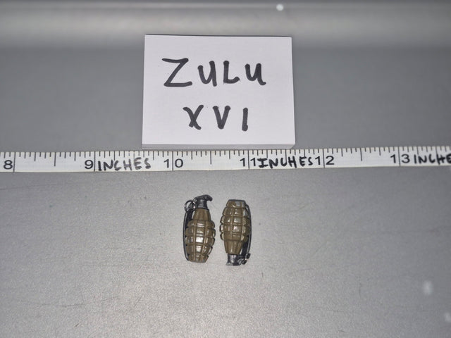 1/6 Scale WWII US Pineapple Grenade Lot - Zulu XVI