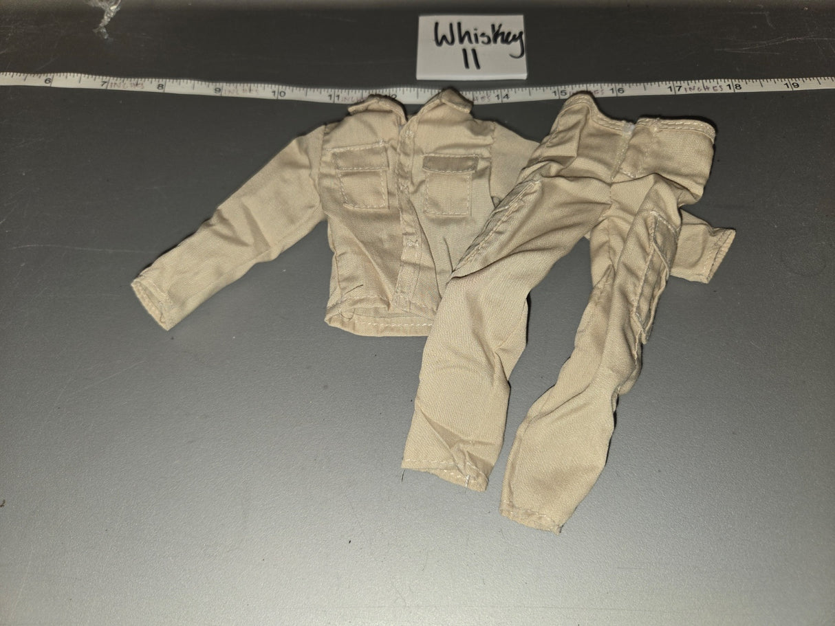 1/6 Scale WWII US Khaki Uniform Shirt and Pants Set - Whiskey II