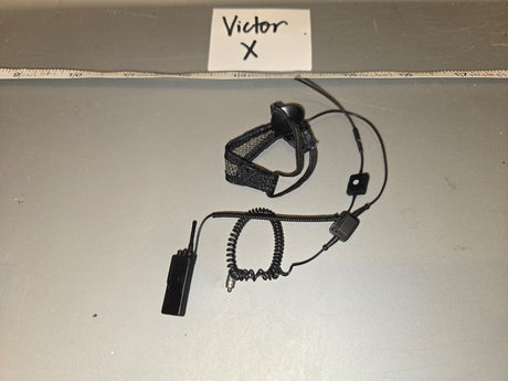 1/6 Scale Modern Era Tactical Radio with Throat Mic Headset and PTT - Victor X
