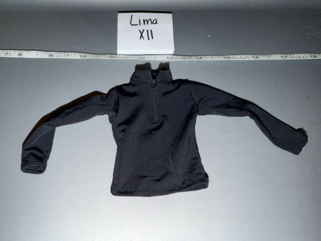 1/6 Scale Modern Era Black Half-Zip Shirt - Lima XII
