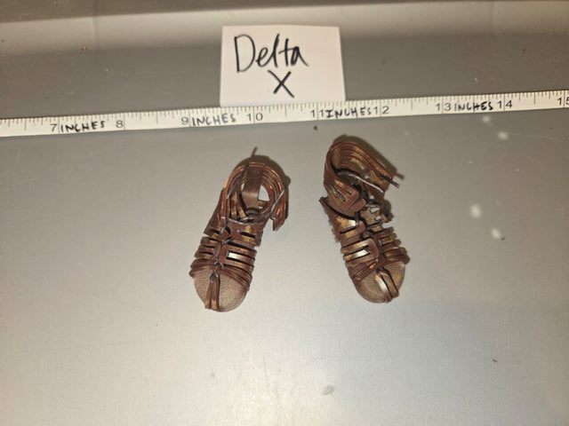 1/6 Scale Ancient Roman Gladiator Sandals - Delta X