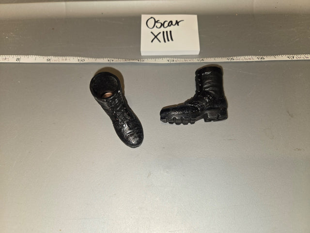 1/6 Scale Modern Era Black Combat Boots - Oscar XIII