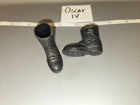 1/6 Scale Modern Era Black Combat Boots - Oscar IV