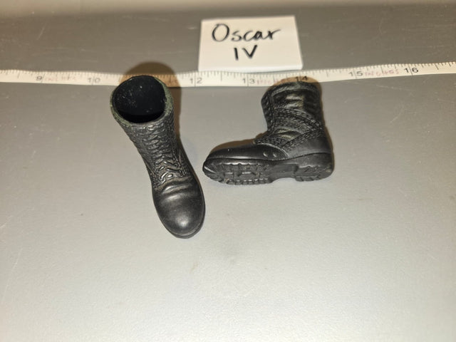 1/6 Scale Modern Era Black Combat Boots - Oscar IV