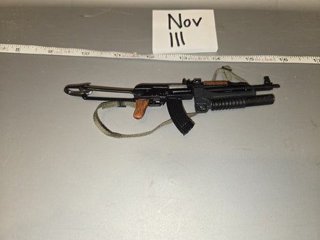 1/6 Scale Modern Era AKS-74U with Underbarrel Grenade Launcher and Sling - Nov III