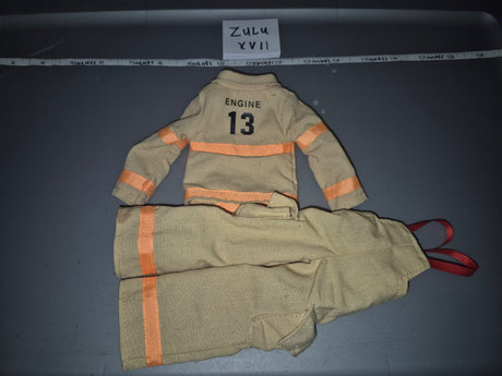1/6 Scale Modern Era Fire Fighter Turnout Gear Jacket and Pants Set - Zulu XVII - GI Joe