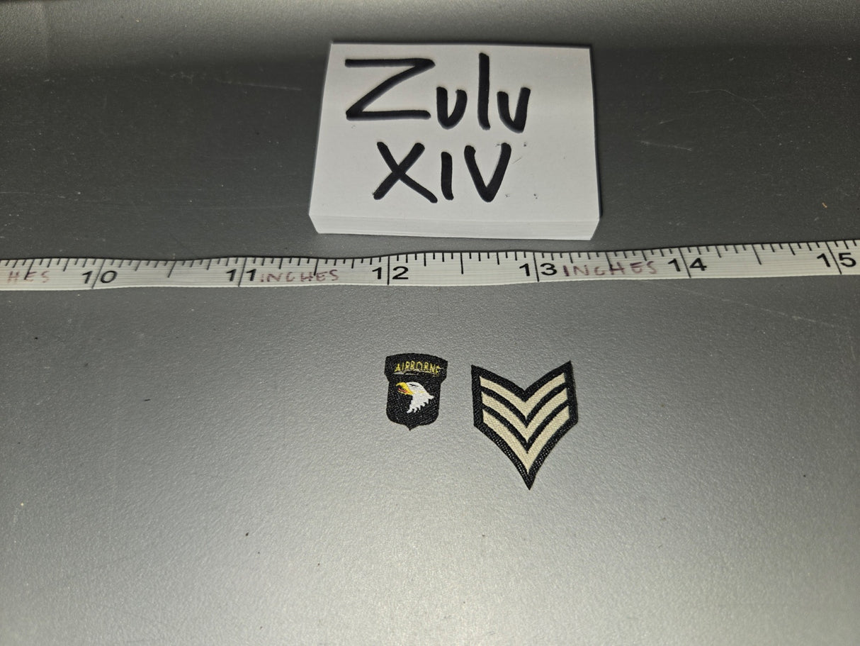 1/6 Scale WWII US 101st Airborne Sergeant Rank Insignia Set - Zulu XIV