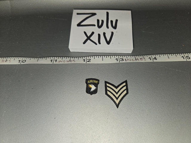 1/6 Scale WWII US 101st Airborne Sergeant Rank Insignia Set - Zulu XIV