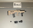 1/6 Scale Modern Era Israeli IWI Tavor TAR-21 Bullpup Assault Rifle with Mepro 21M Reflex Sight and Accessories - Brazil