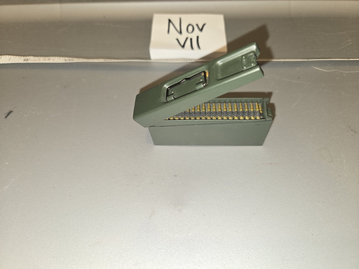 1/6 Scale WWII US .30 Caliber Ammunition Can with Rounds - Nov VII