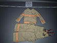 1/6 Scale Modern Era Fire Fighter Turnout Gear Jacket and Pants Set - Zulu XVII