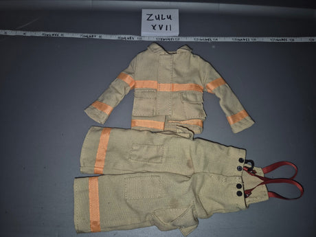 1/6 Scale Modern Era Fire Fighter Turnout Gear Jacket and Pants Set - Zulu XVII - GI Joe