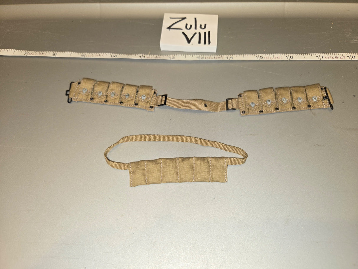 1/6 Scale WWII US Cartridge Belt with Pouch Set - Zulu VIII