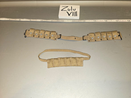 1/6 Scale WWII US Cartridge Belt with Pouch Set - Zulu VIII