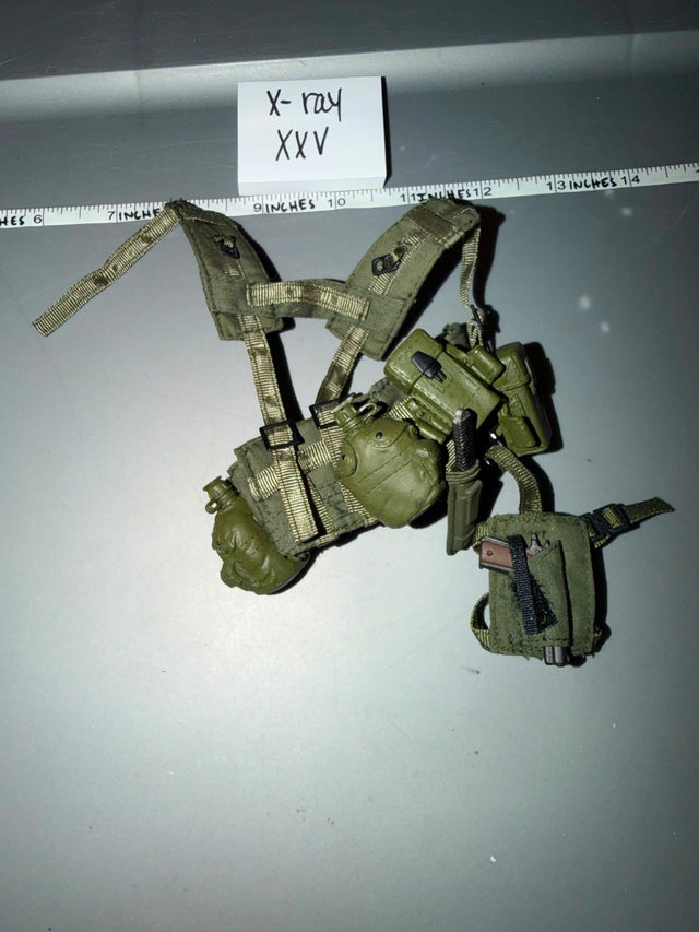 1/6 Scale Modern Era US Chest Rig Harness with Pistol Holster and Pouches - X-Ray XXV