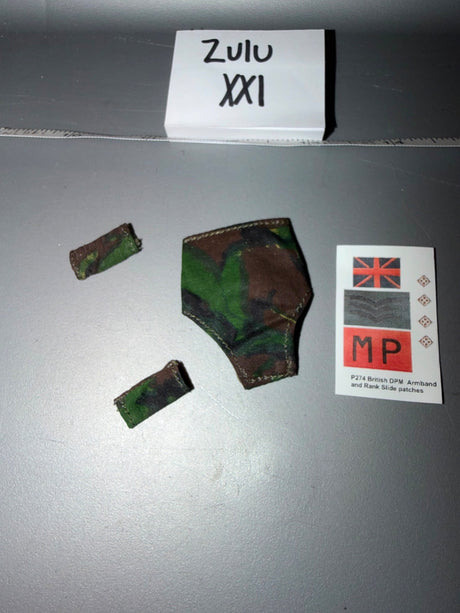 1/6 Scale Modern British Military Police DPM Armband and Rank Slide Patches - Zulu XXI