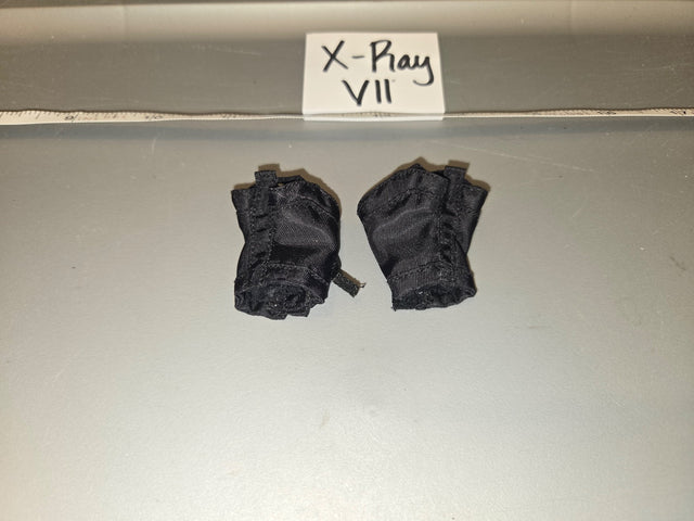 1/6 Scale Modern Era Black Fingerless Gloves - X-Ray VII