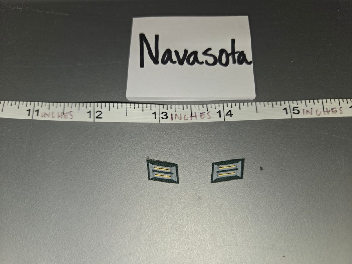1/6 Scale WWII US Army First Lieutenant Rank Insignia Pair - Navasota