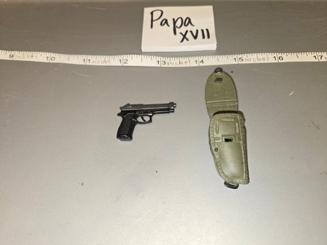 1/6 Scale Modern Era Beretta M9 Pistol and Holster - Papa XVII