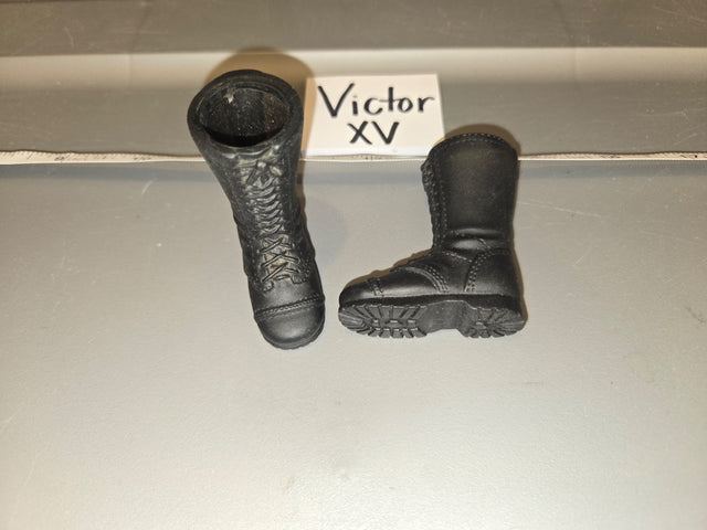 1/6 Scale Modern Era Black Combat Boots - Victor XV