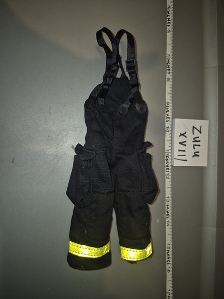 1/6 Scale Modern Era Firefighter Turnout Overalls with Suspenders