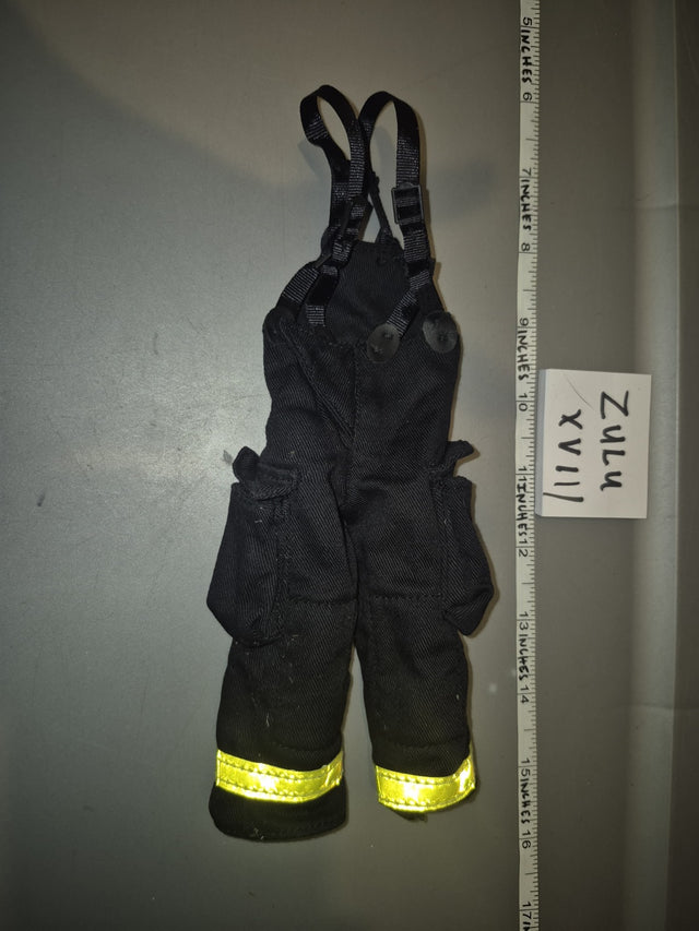 1/6 Scale Modern Era Firefighter Turnout Overalls with Suspenders