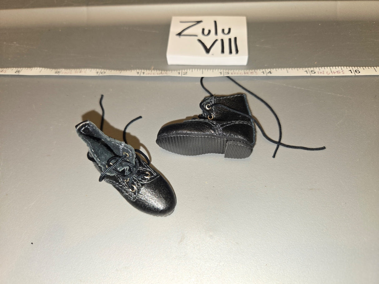 1/6 Scale Modern Era Black Lace Up Combat Boots - Zulu VIII