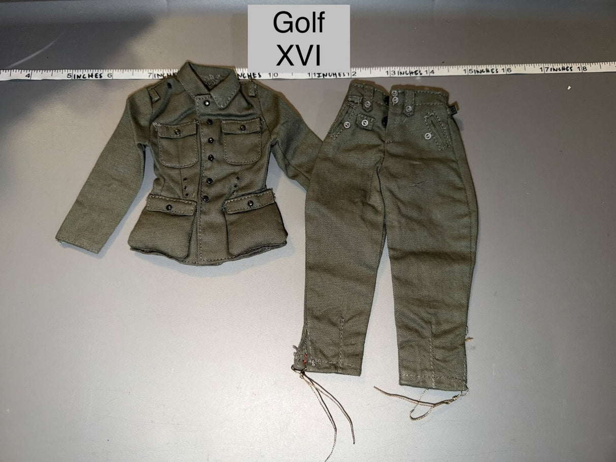 1/6 Scale WWII German Field Tunic and Trousers Uniform Set - Golf XVI