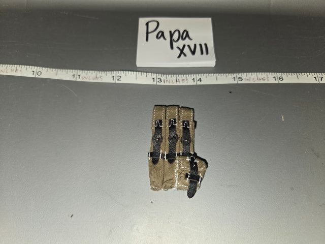 1/6 Scale WWII German MP40 Triple Magazine Pouch - Papa XVII