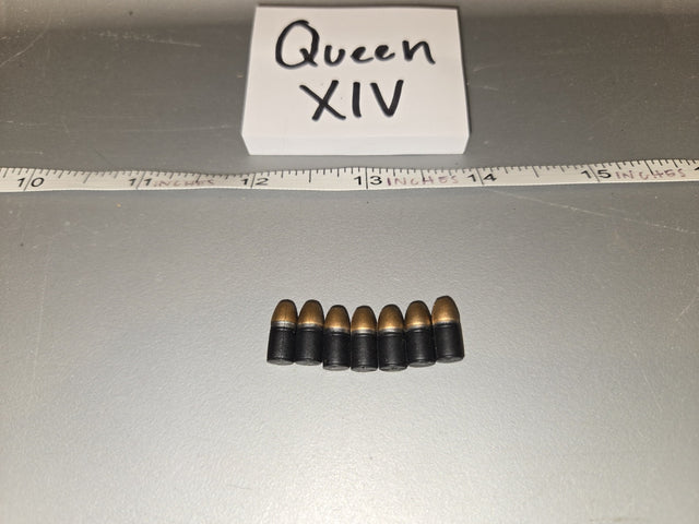 1/6 Scale WWII German Pistol Bullets Lot - Queen XIV