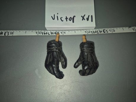 1/6 Scale Modern Era Black Gloved Hands Set