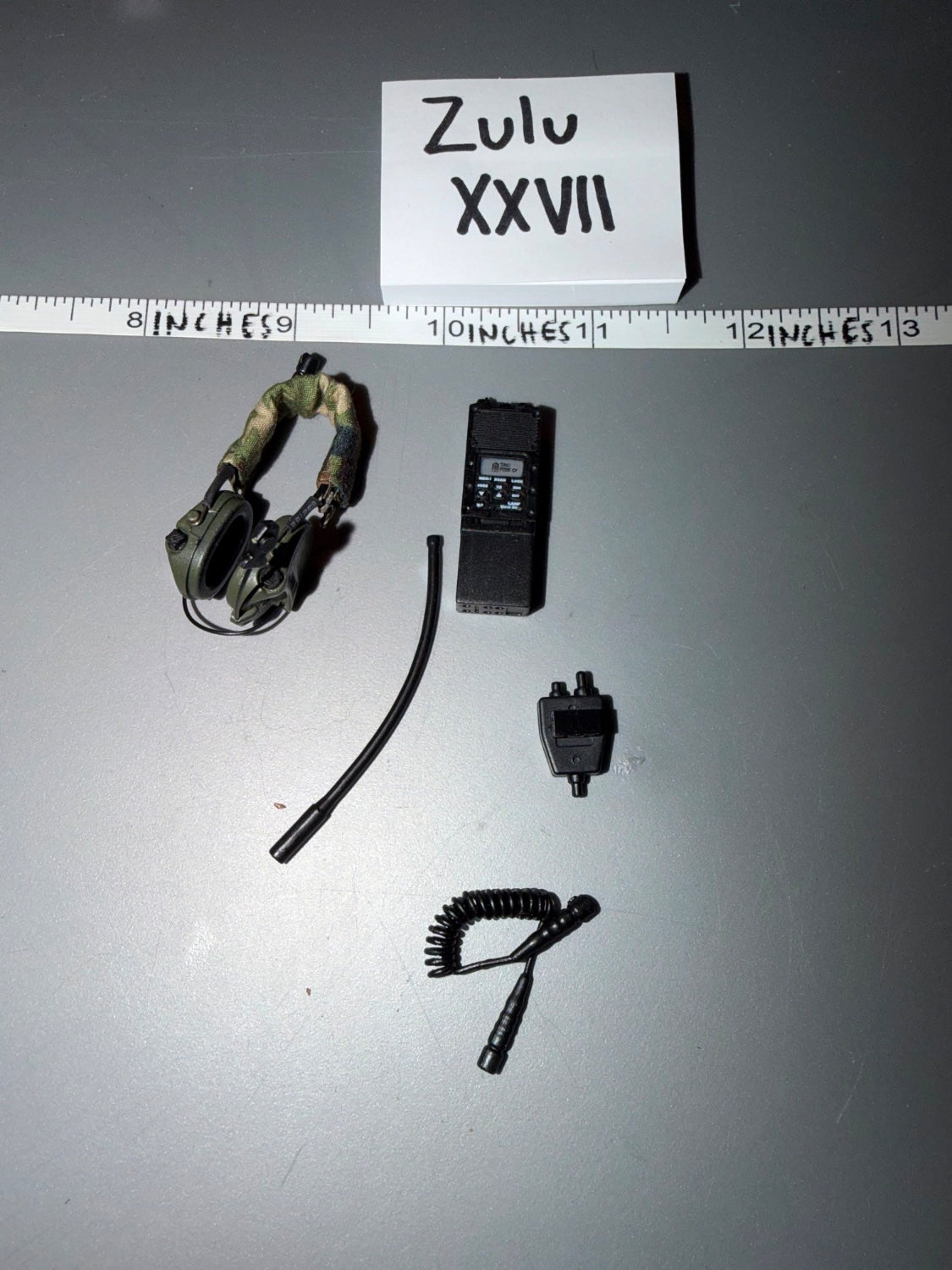 1/6 Scale Modern Era Military Communications Radio and Headset Set