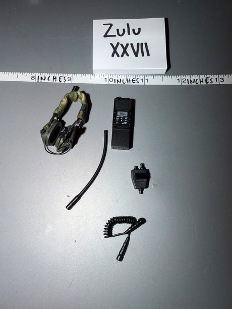 1/6 Scale Modern Era Military Communications Radio and Headset Set