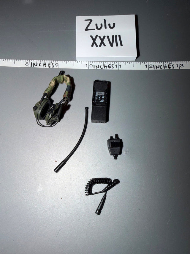 1/6 Scale Modern Era Military Communications Radio and Headset Set