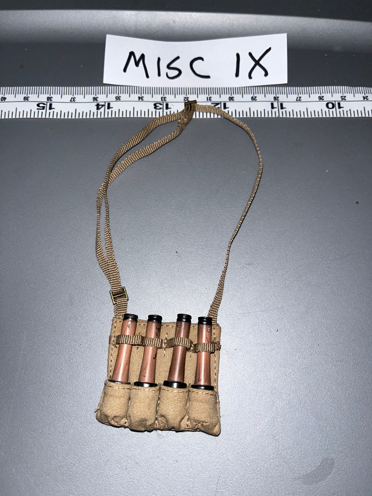 1:6 Korean War Chinese Chicom Grenades and Pouch - Vietnam NVA