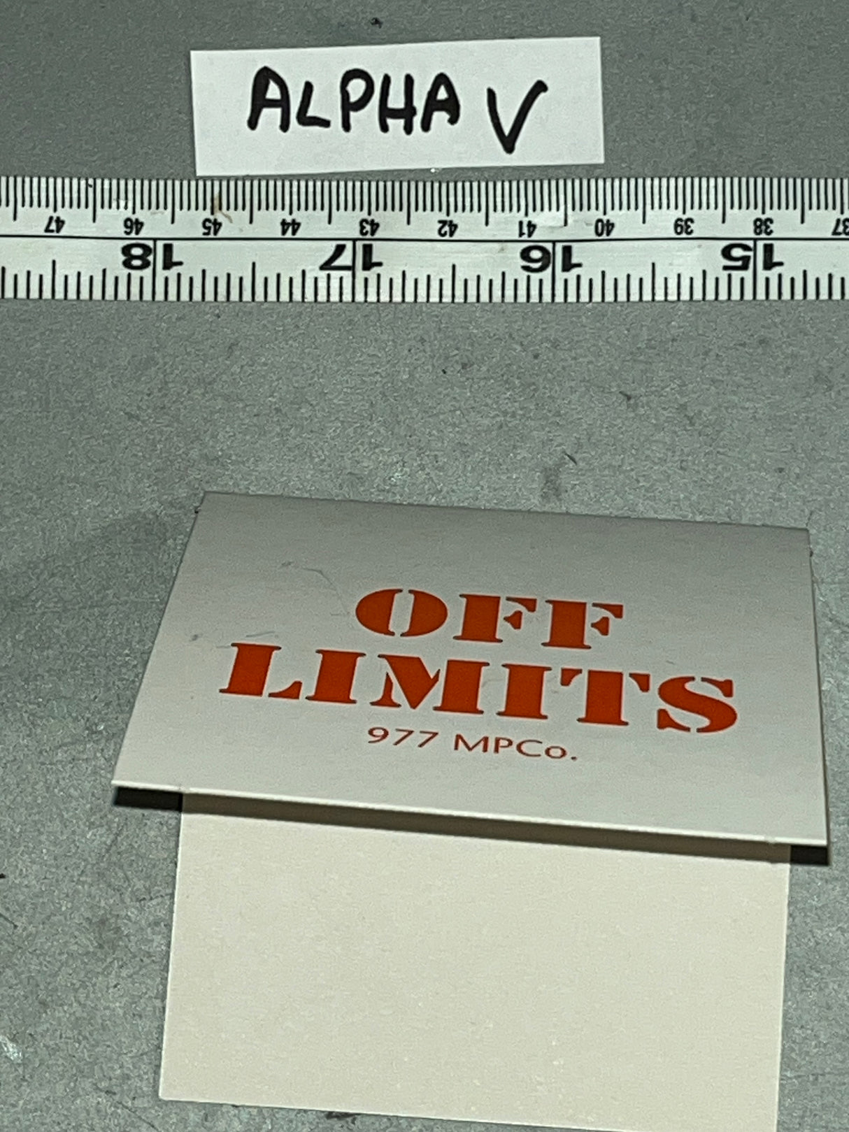 1/6 Scale WWII US Military Off Limits Sign - Diorama Item