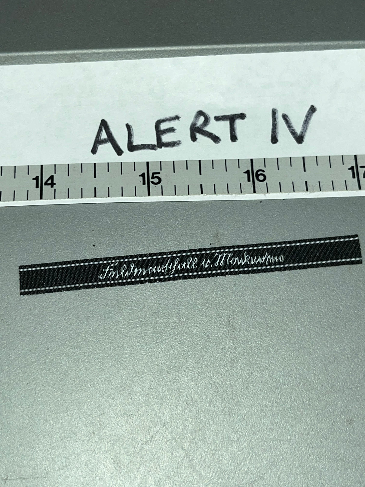 1/6 Scale WWII German Cavalry Cuff Title - Alert