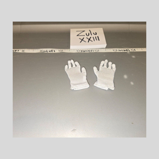 1/6 Scale White Dress Gloves Pair - DID
