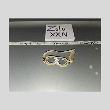 1/6 Scale WWII British Desert Aviator/Pilot Goggles with Strap - DID