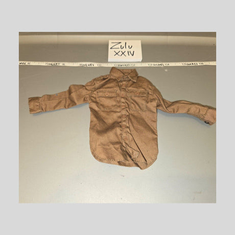 1/6 Scale WWII US Army Khaki Button-Up Field Shirt - Zulu
