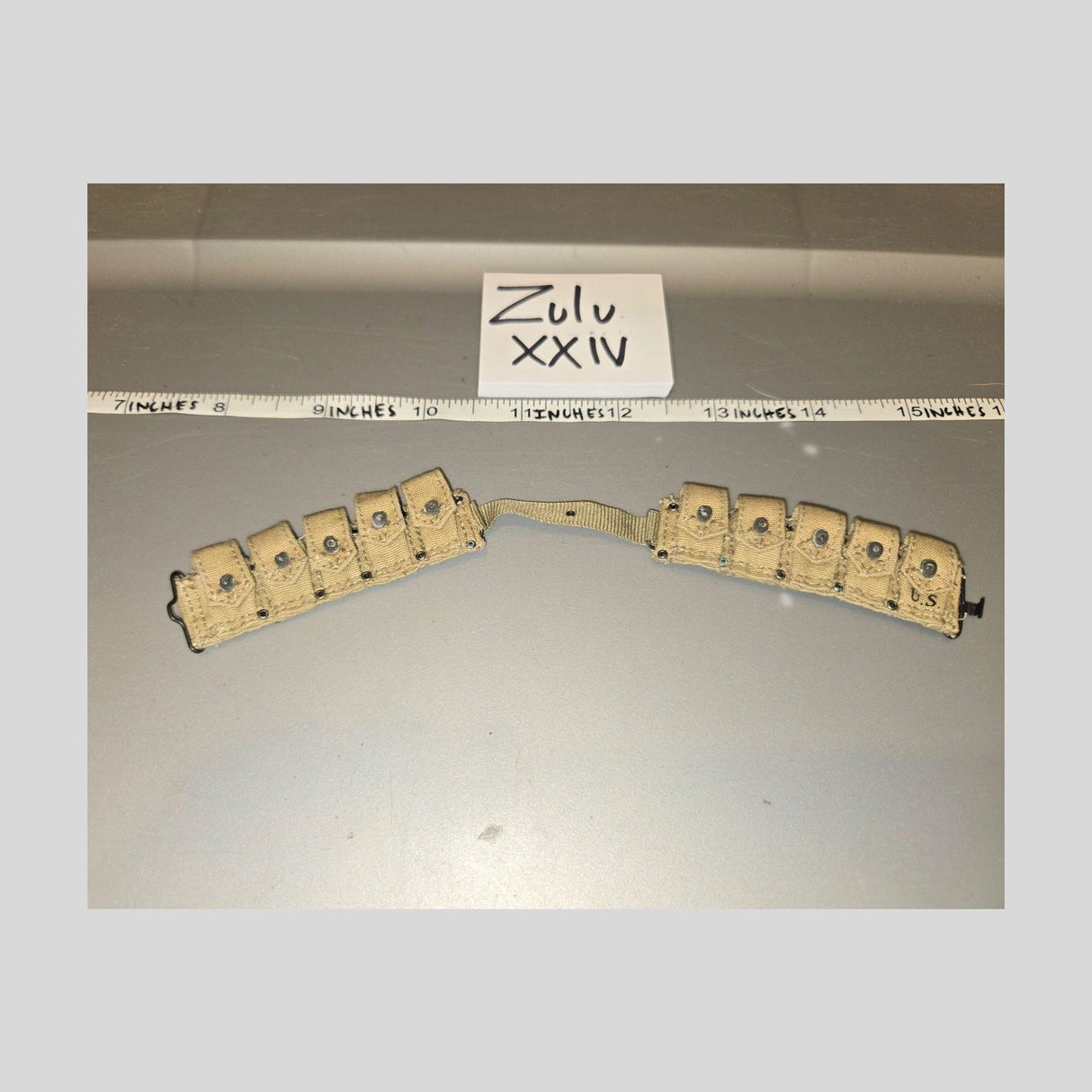 1/6 Scale WWII US M1923 Cartridge Web Belt - DID