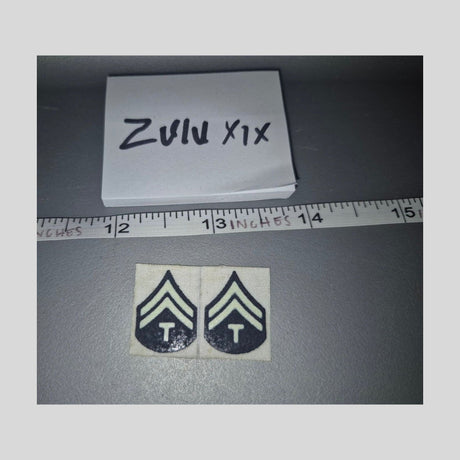 1/6 Scale WWII US Army Technician Third Grade Rank Insignia Patches - Dragon
