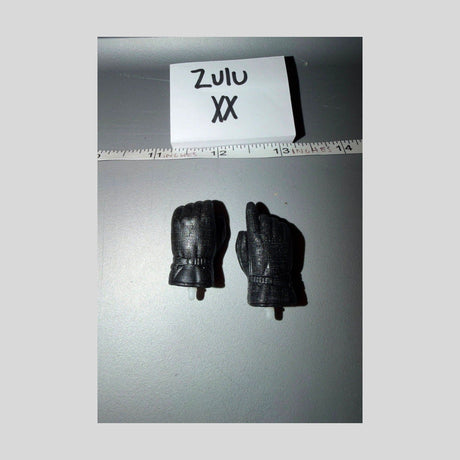 1/6 Scale Modern Era Black Tactical Gloves Set