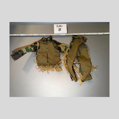 1/6 Scale GI Joe Modern Era US Woodland Camouflage Ghillie Suit Jacket and Pants Set