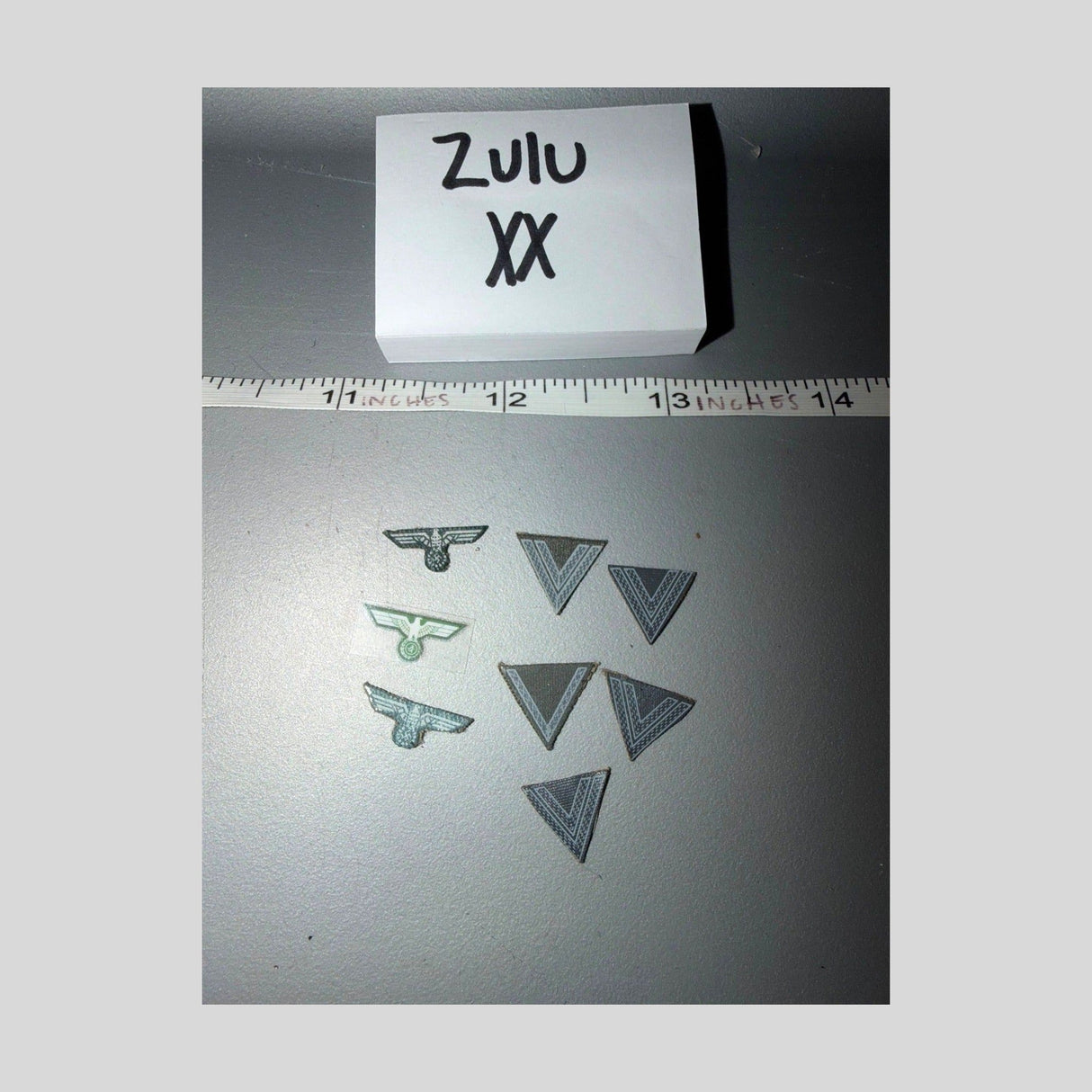 1/6 Scale WWII German Eagle Insignia and Rank Chevron Set - Dragon